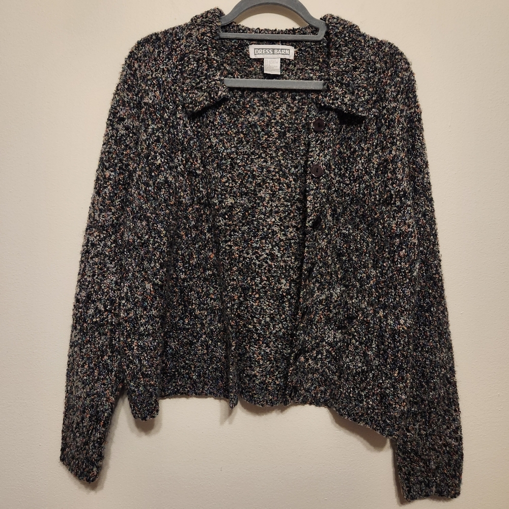 Dress Barn Colorful Teddy Cardigan - Picture 3 of 8